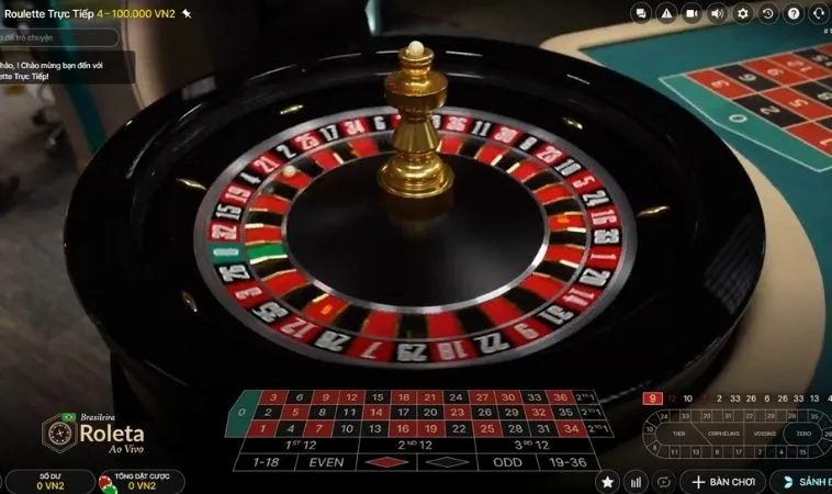 Bàn cược Roulette Nhà Cái 88VV 